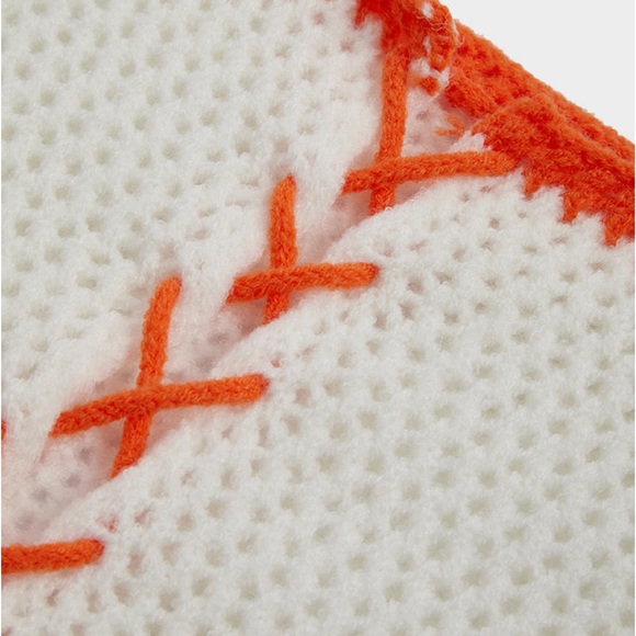 Cape Clique Contrast Wool Tie Strapless Backless Tube Top Two Looks Reversible - Picture 2 of 5